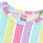Kids Rainbow Stripe Fun Play Lounge Wear Set