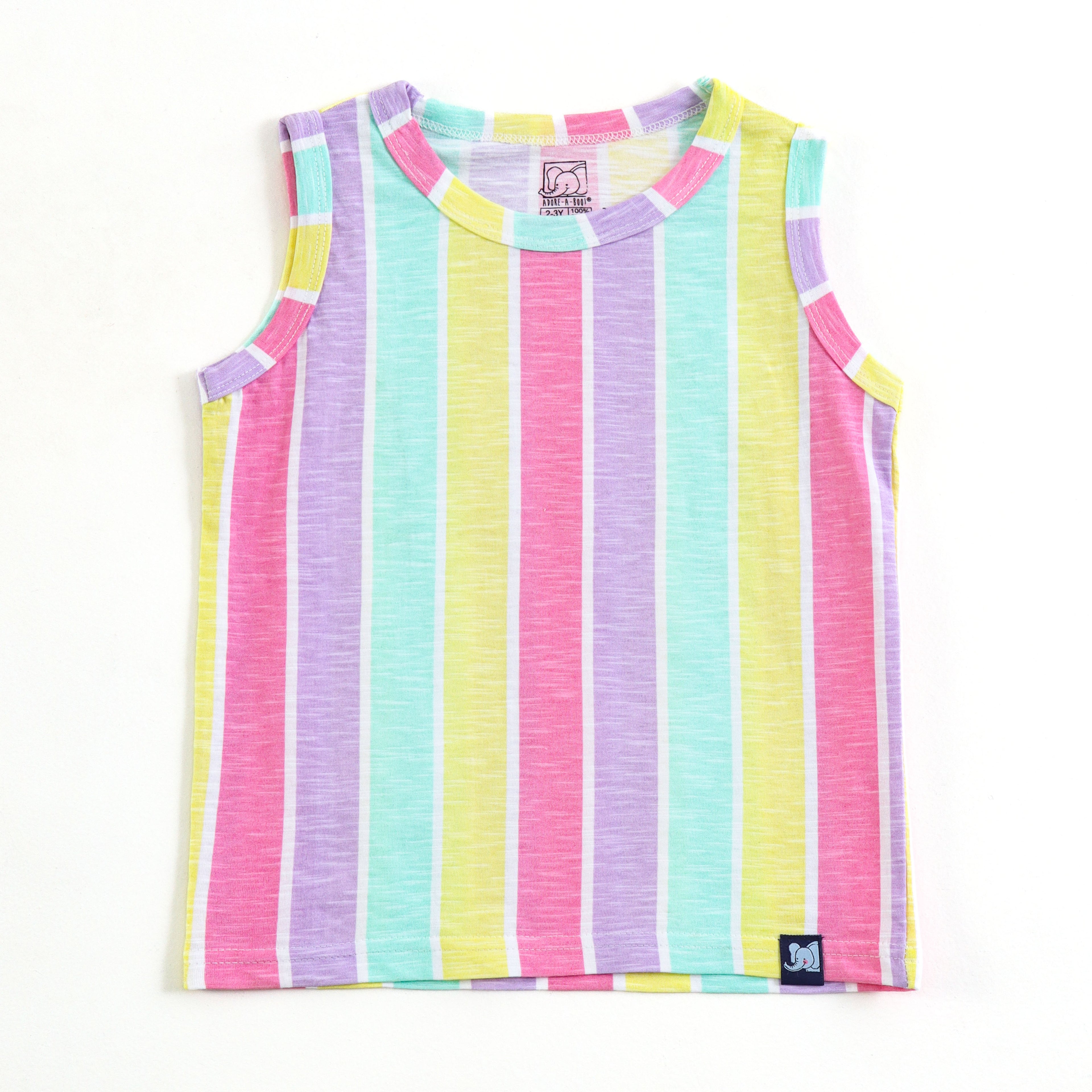 Kids Rainbow Stripe Fun Play Lounge Wear Set