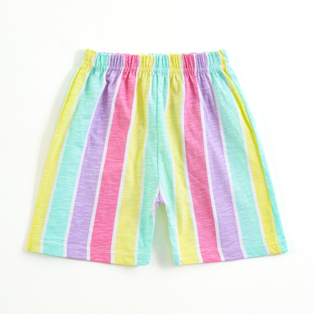 Kids Rainbow Stripe Fun Play Lounge Wear Set