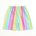 Kids Rainbow Stripe Fun Play Lounge Wear Set