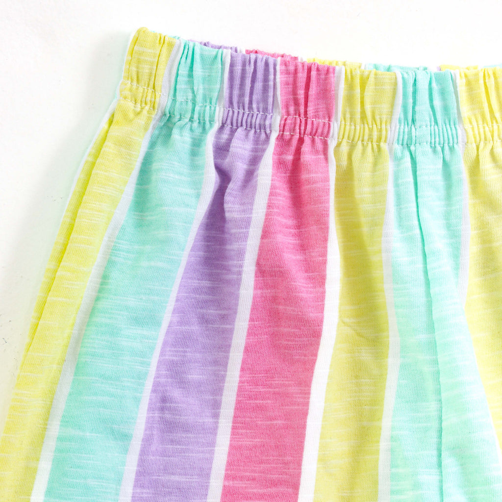 Kids Rainbow Stripe Fun Play Lounge Wear Set