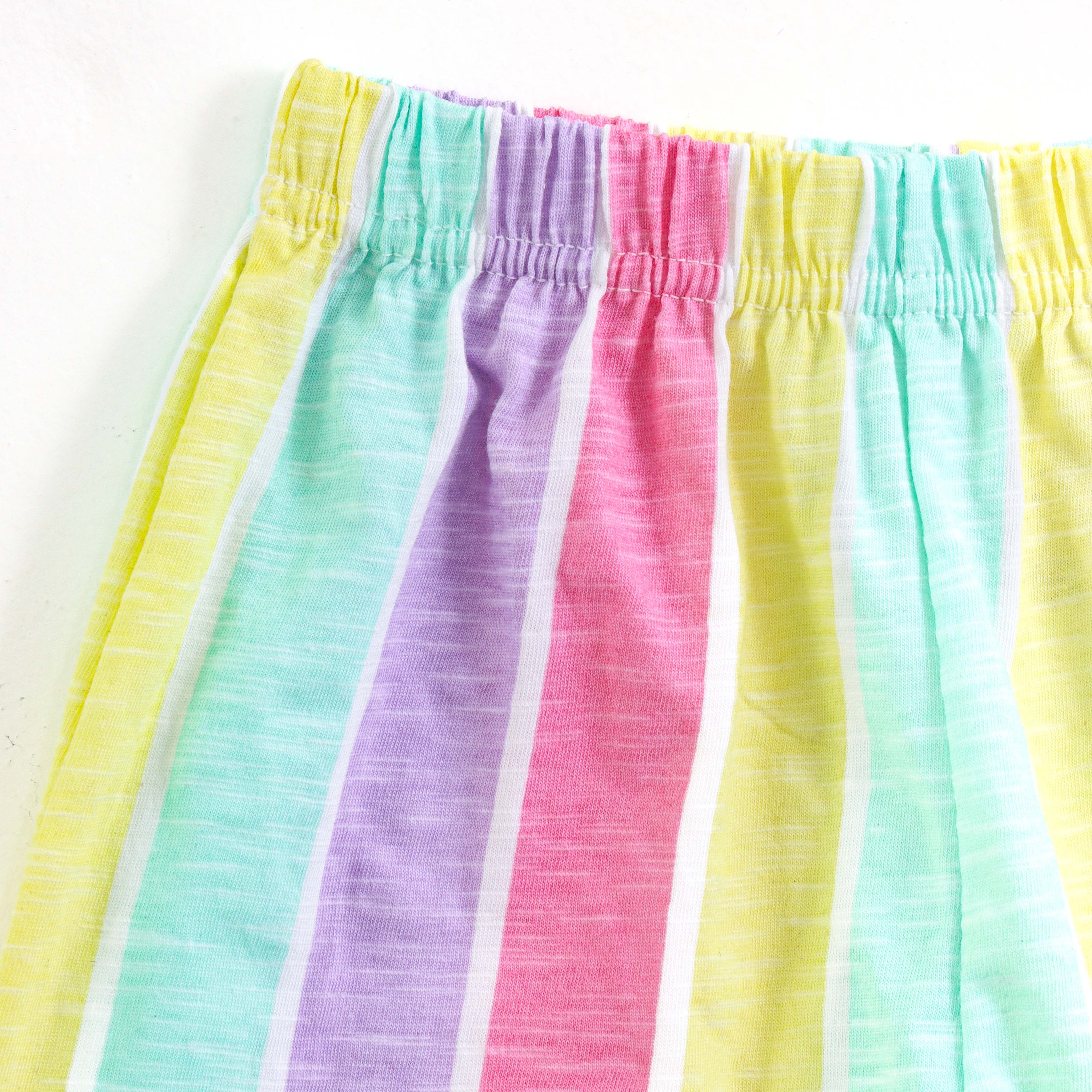Kids Rainbow Stripe Fun Play Lounge Wear Set