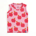 Kids Cute Red Apple Smile Cartoon Lounge Wear Set