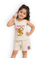 Garfield Hugging Teddy Puppy Love Cute Action Kids Lounge Wear