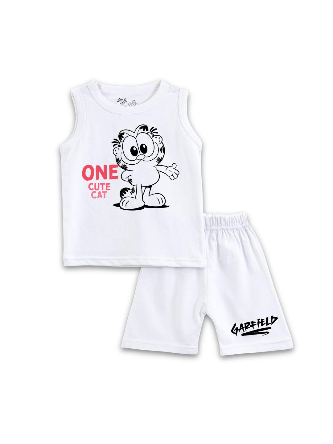 Garfield Cute Standing Action One Cute Cat Kids Lounge Wear