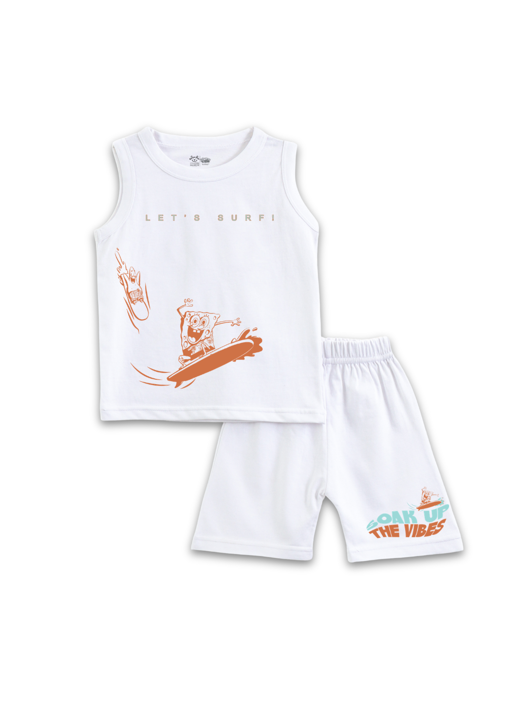 SpongeBob Surfing Action Fun “Let’s Surf” Summer Kids Lounge Wear