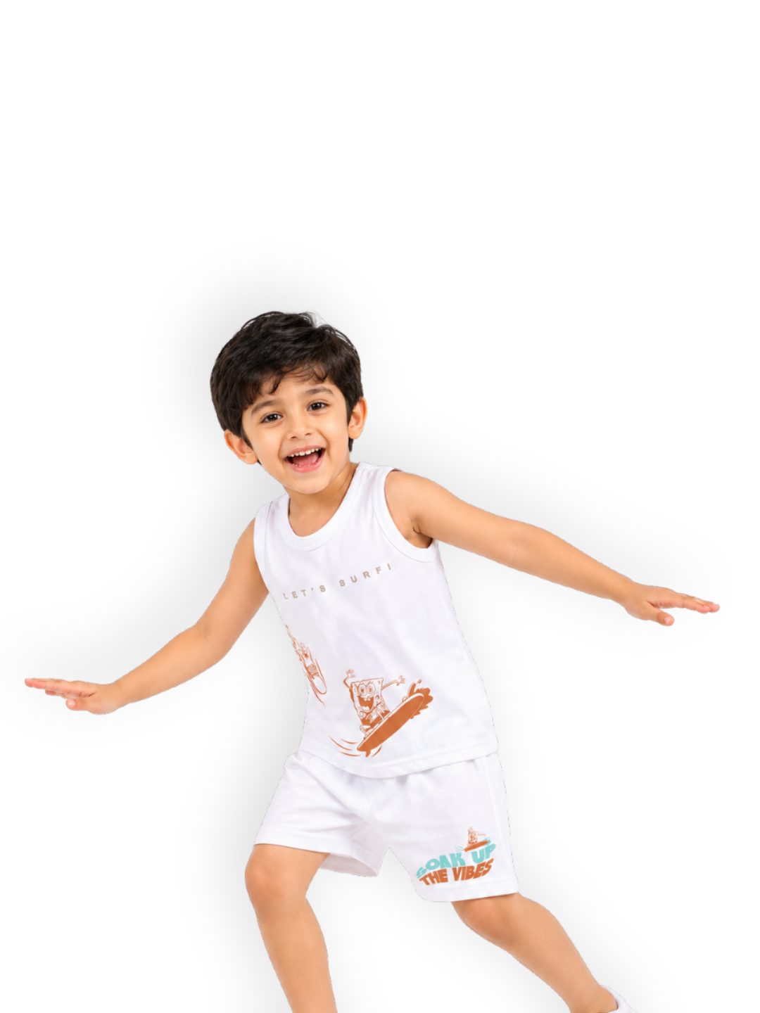 SpongeBob Surfing Action Fun “Let’s Surf” Summer Kids Lounge Wear