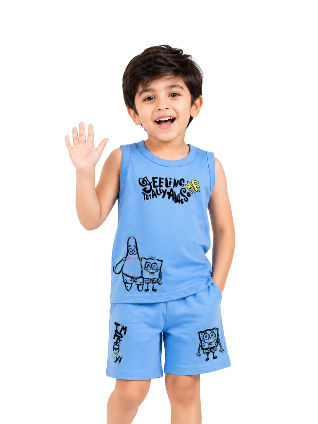 Feeling Totally Awesome SpongeBob & Patrick Fun Friends Kids Lounge Wear