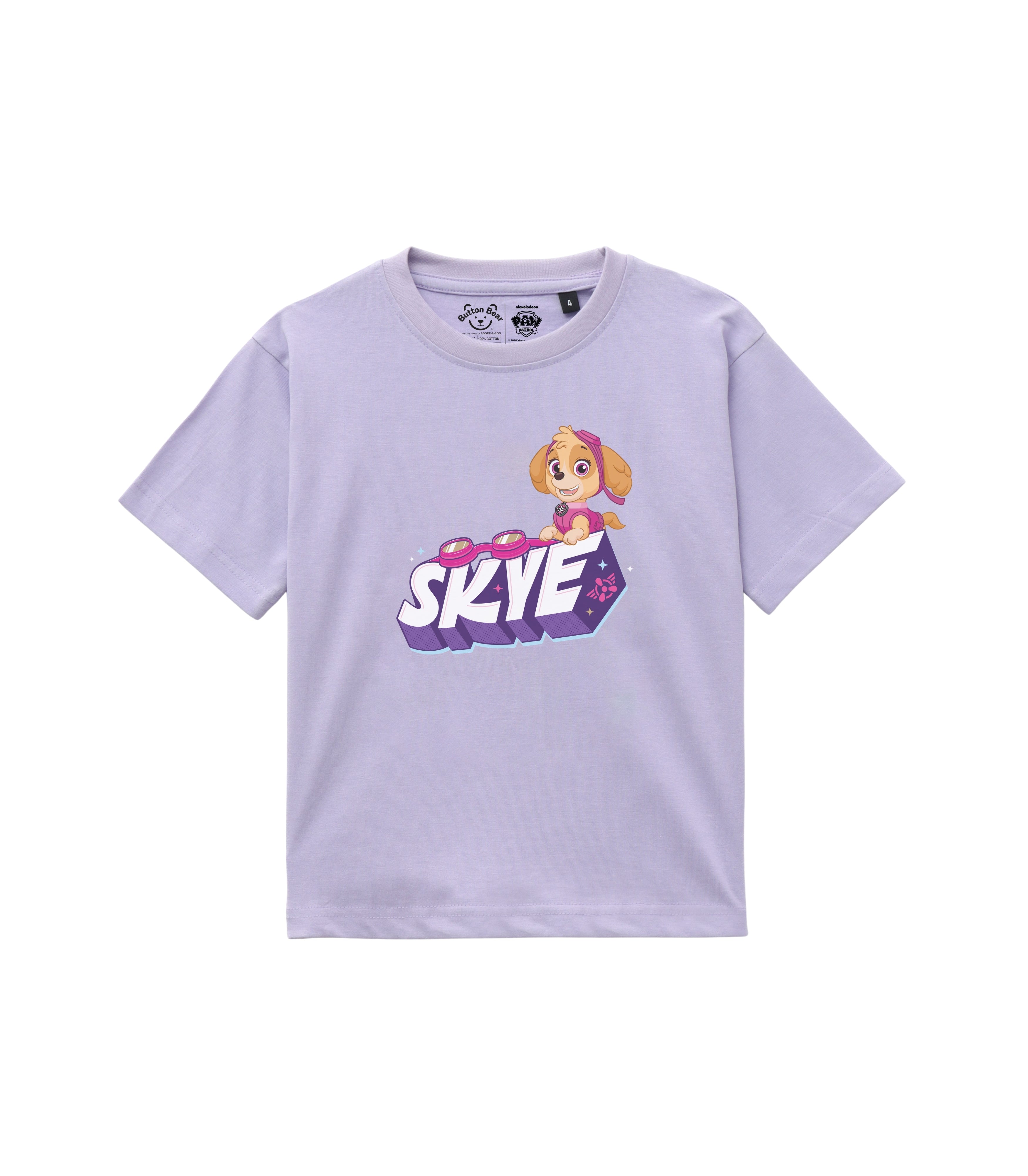 Lavender Paw Patrol Skye Graphic Kids T-Shirt