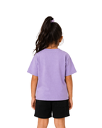 Lavender “Smile Friends Forever” Garfield Kids T- Shirt and Shorts Set