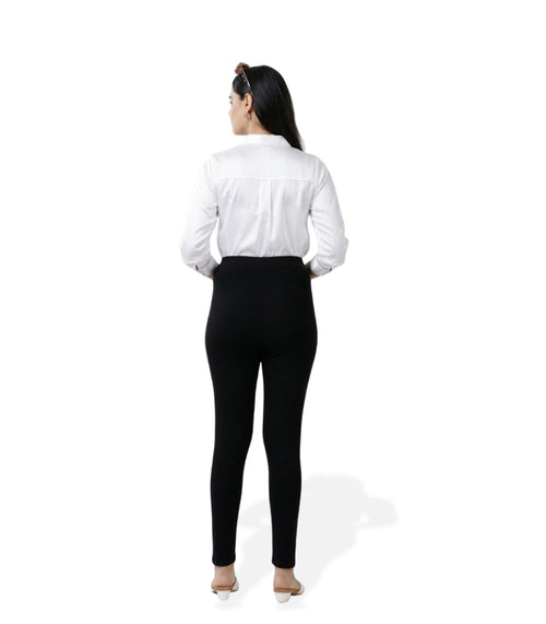 Black Over Belly Maternity Leggings with Pocket – Soft Stretch