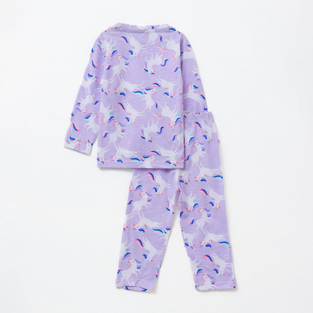 Magical Unicorn Jumping  Print Kids Pyjama Set