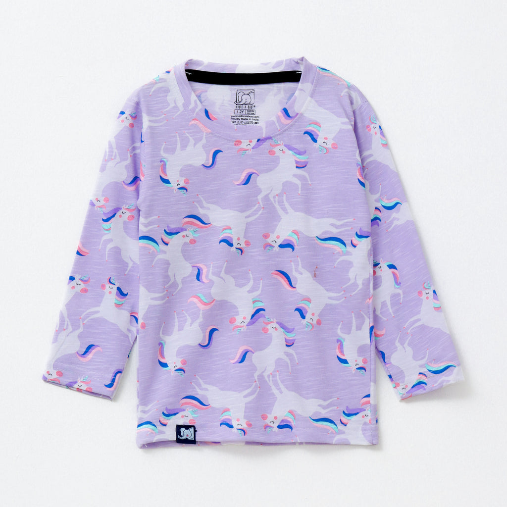 Magical Unicorn Jumping  Print Kids Pyjama Set