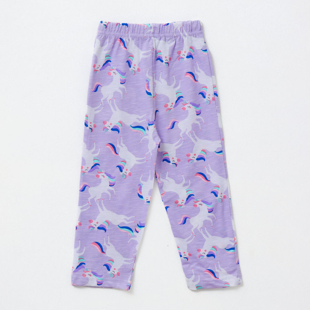 Magical Unicorn Jumping  Print Kids Pyjama Set