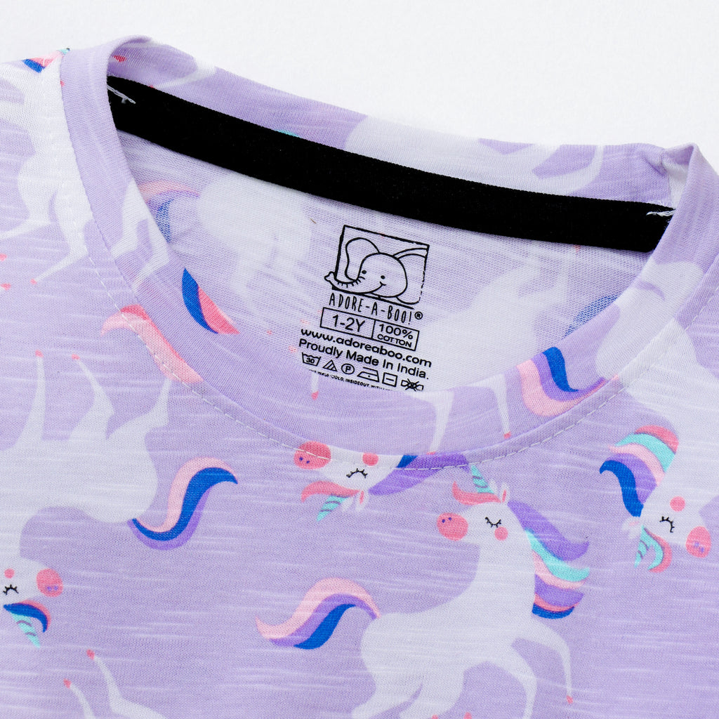 Magical Unicorn Jumping  Print Kids Pyjama Set