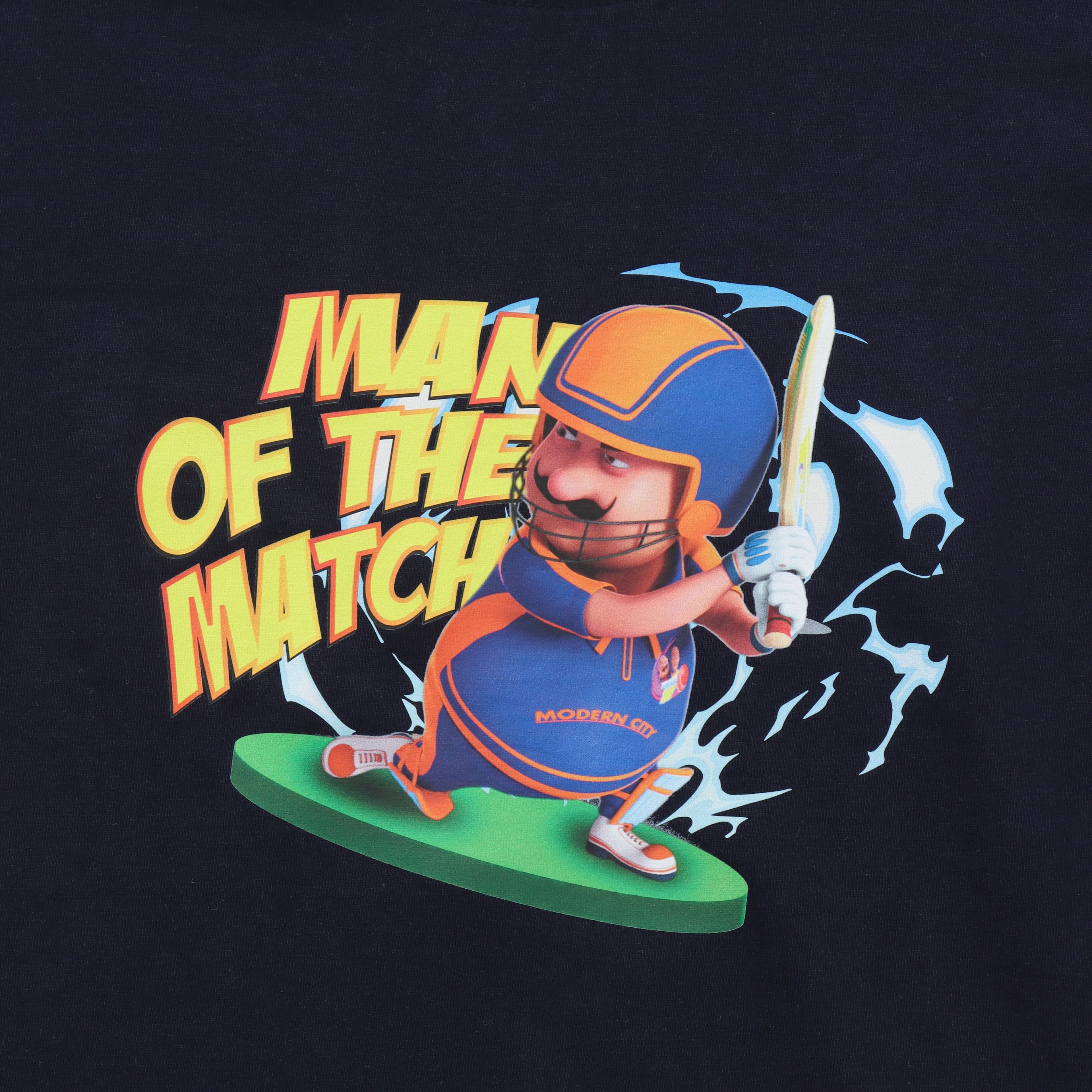 Man of the Match Action Kids T-Shirt – Motu Patlu