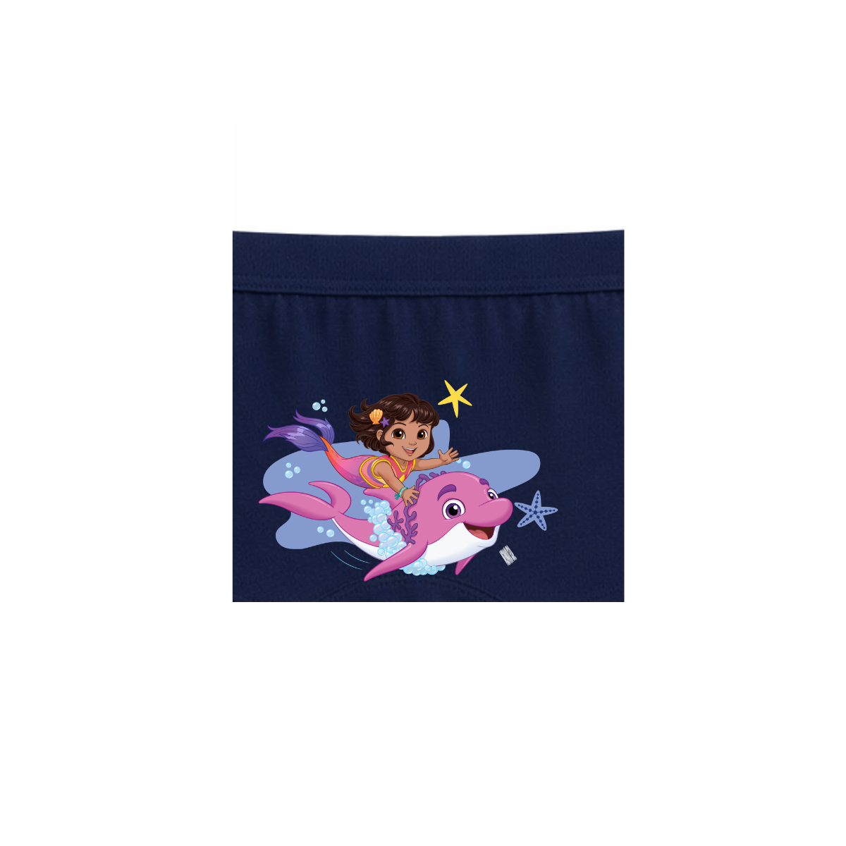 Mermaid Dora Riding Dolphin Ocean Adventure Cartoon Printed Girls Panty