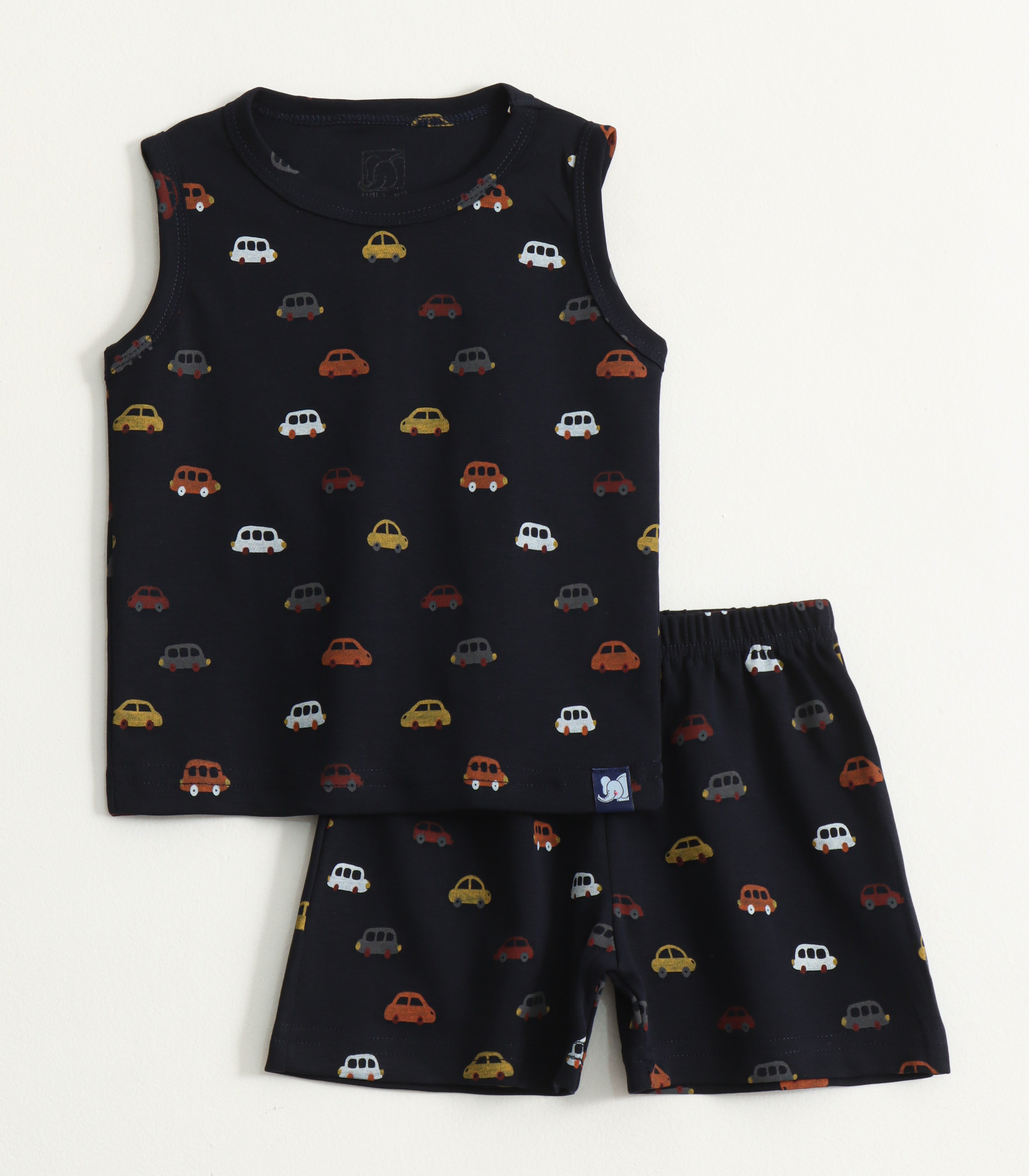 Mini Cars Print Lounge Wear Set