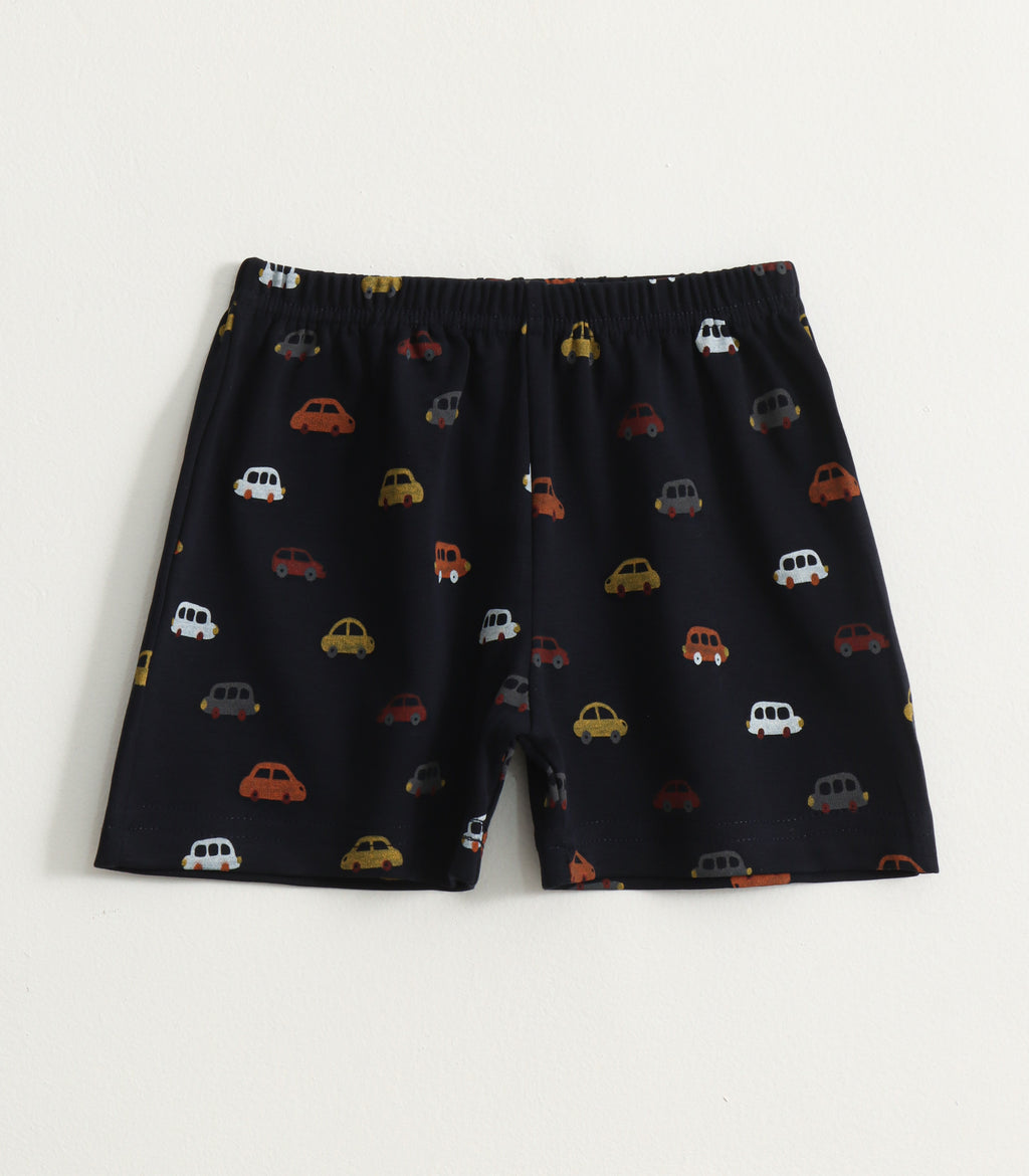 Mini Cars Print Lounge Wear Set