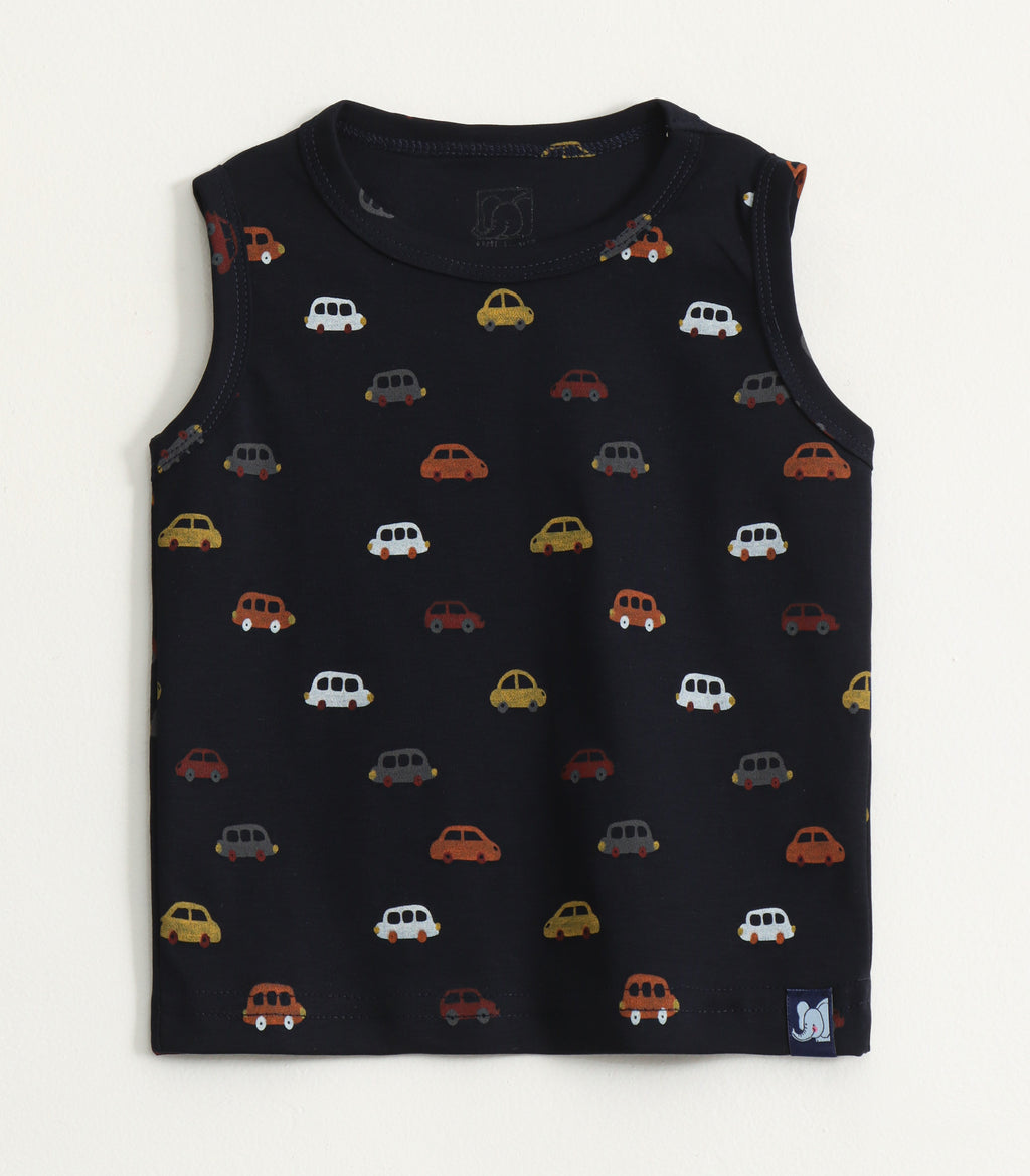 Mini Cars Print Lounge Wear Set