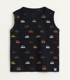Mini Cars Print Lounge Wear Set