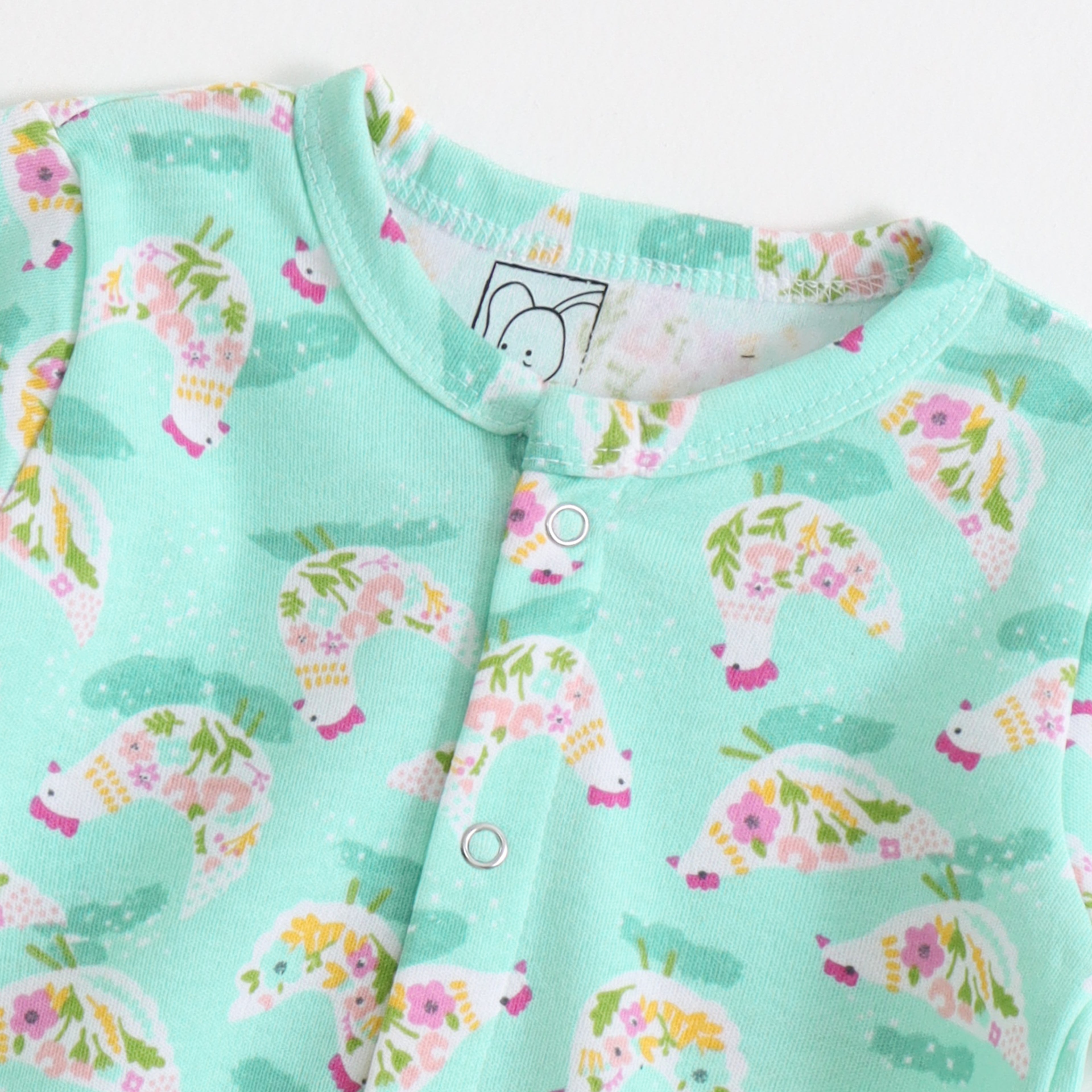 Mint Green Floral Hen Print Kids Co-ord Set