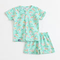 Mint Green Floral Hen Print Kids Co-ord Set