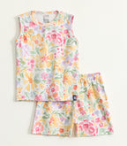 Multicolor Floral Print Lounge Wear Set
