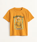 Mustard Yellow Garfield Graphic Kids T-Shirt