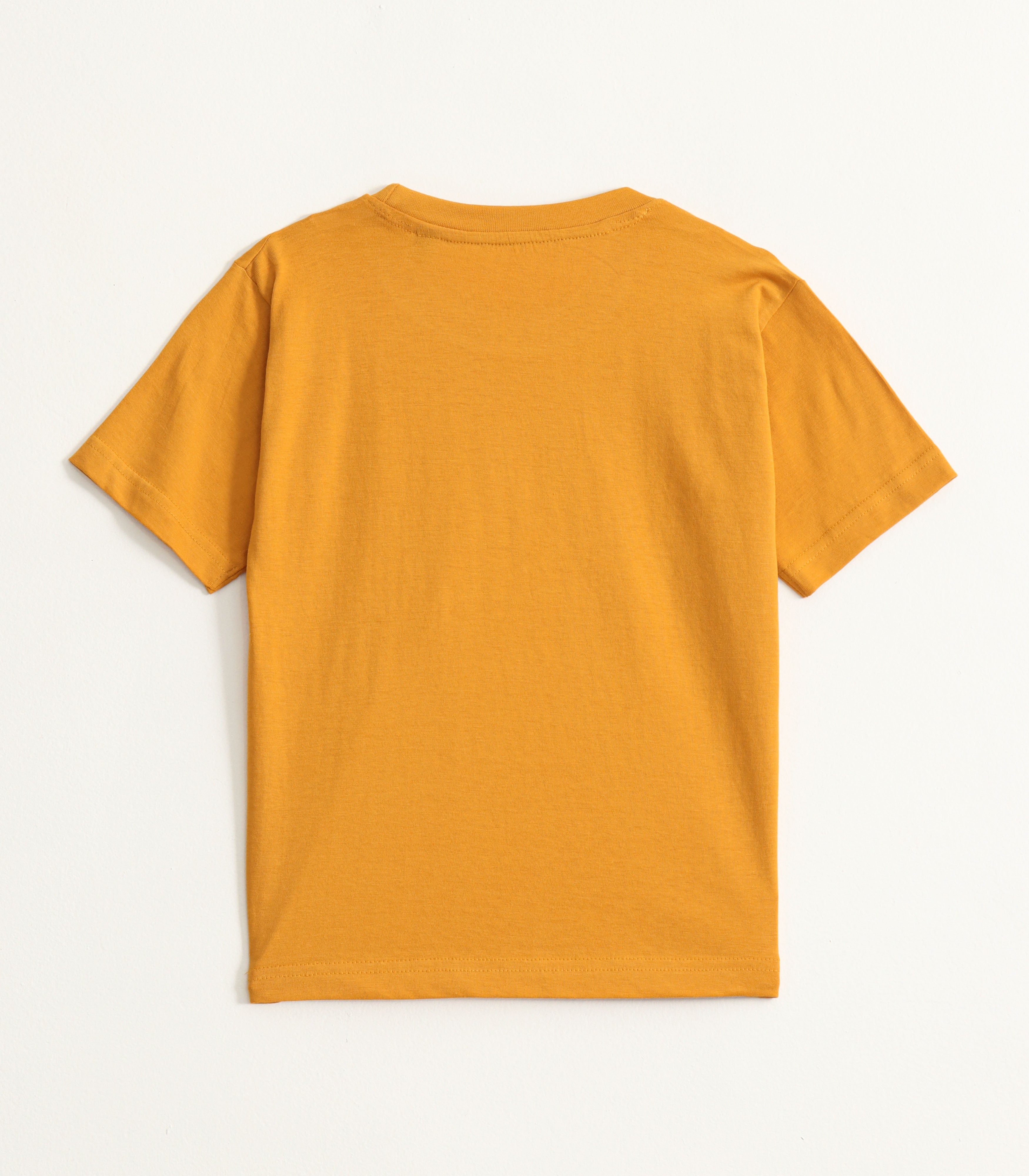 Mustard Yellow Garfield Graphic Kids T-Shirt