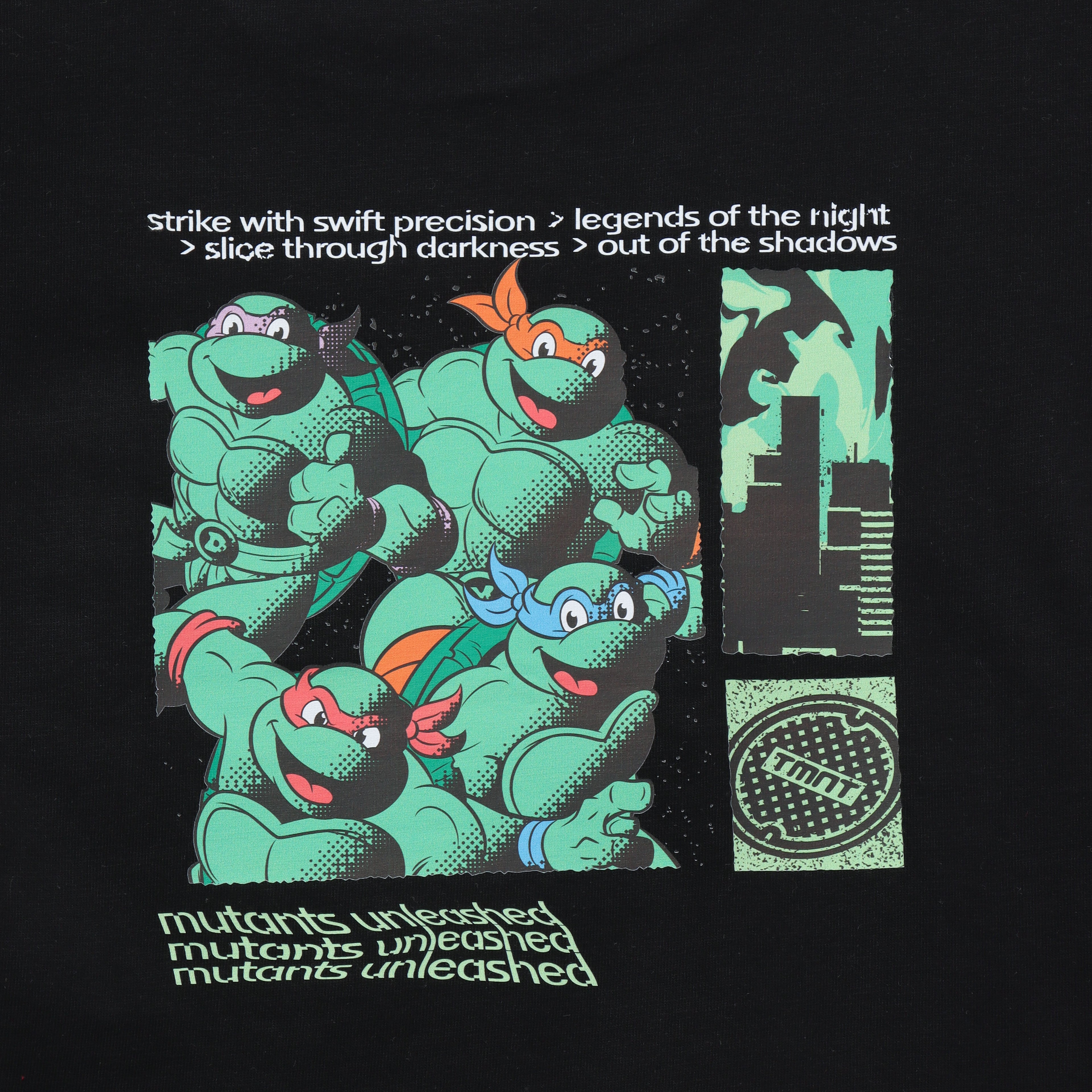 Mutants Unleashed Action Graphic Kids T-Shirt – Ninja Turtles