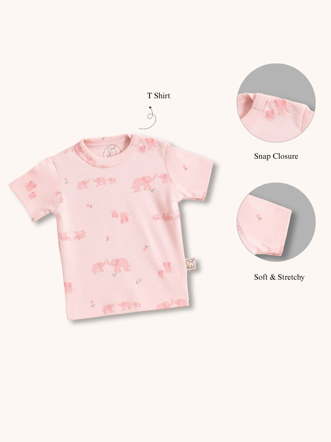 Pink Elephant Newborn Baby Set