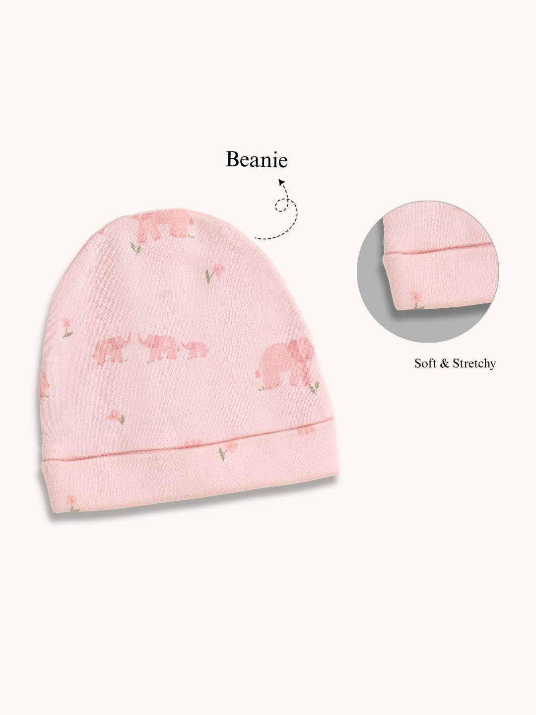 Pink Elephant Newborn Baby Set