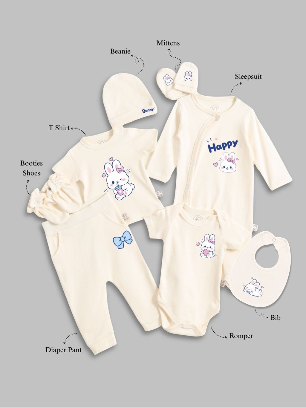 Happy Bunny Newborn Baby Set