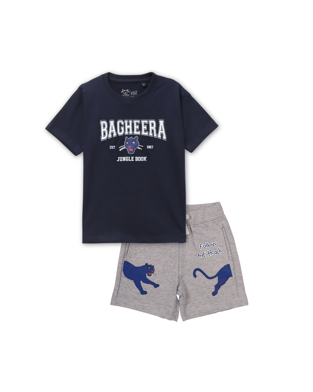 Navy Blue “Bagheera Jungle Book” Kids T- Shirt and Shorts Set