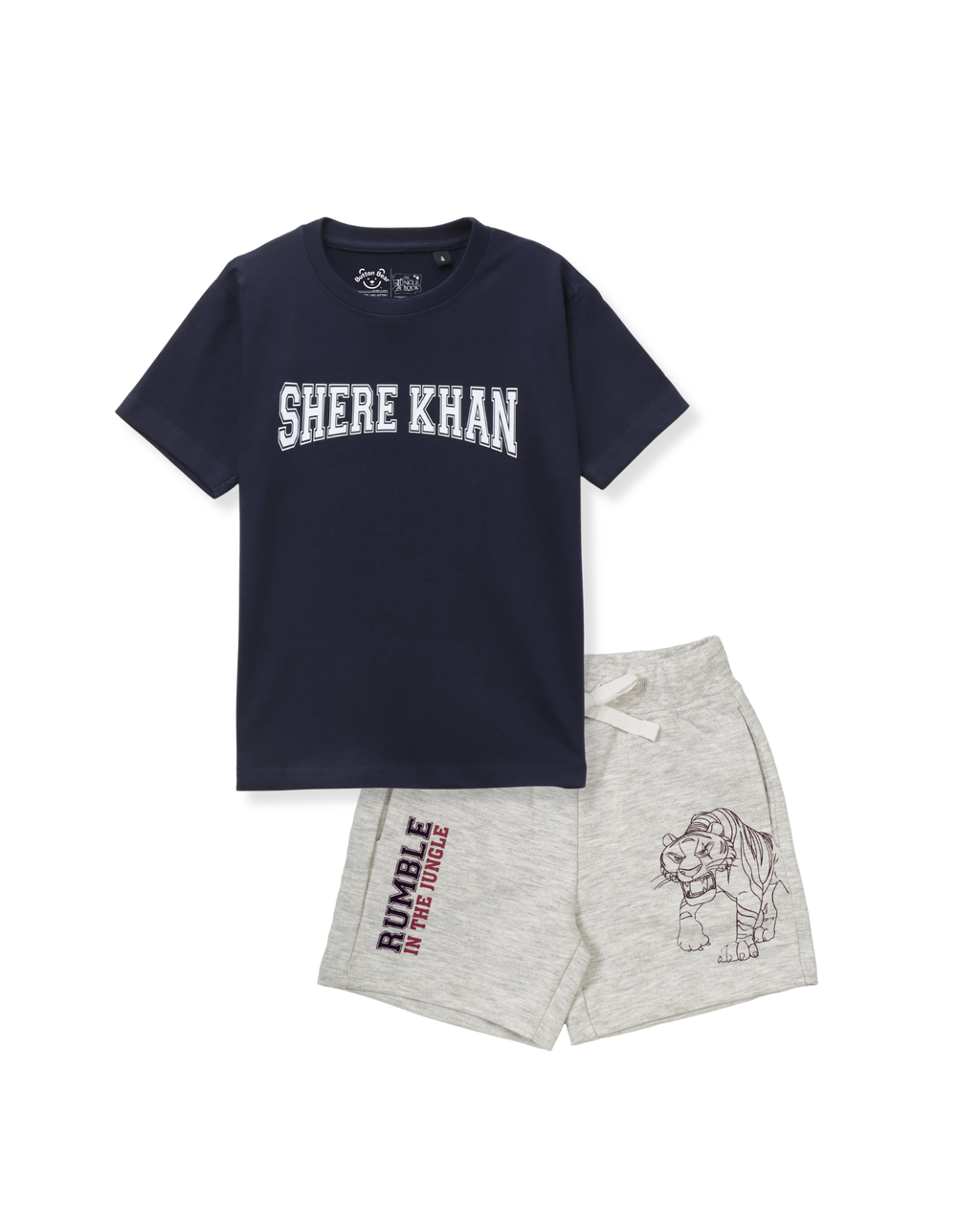 Navy Blue “Shere Khan” Kids T- Shirt and Shorts Set