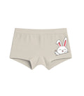 Beige Cute Bunny Peeking Love Girls Trunk Panty