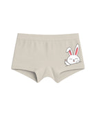 Beige Cute Bunny Peeking Love Girls Trunk Panty