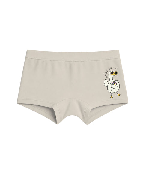 Beige Stay Silly Chick Flower Girls Trunk Panty