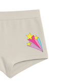 Beige Colorful Shooting Stars Girls Trunk Panty