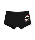 Black Flamingo Heart Balloons Cute Girls Trunk Panty