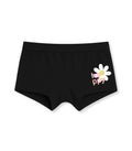 Black Happy Daisy Cute Girls Trunk Panty