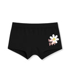 Black Happy Daisy Cute Girls Trunk Panty