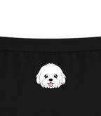 Black Cute Puppy Face Playful Girls Trunk Panty