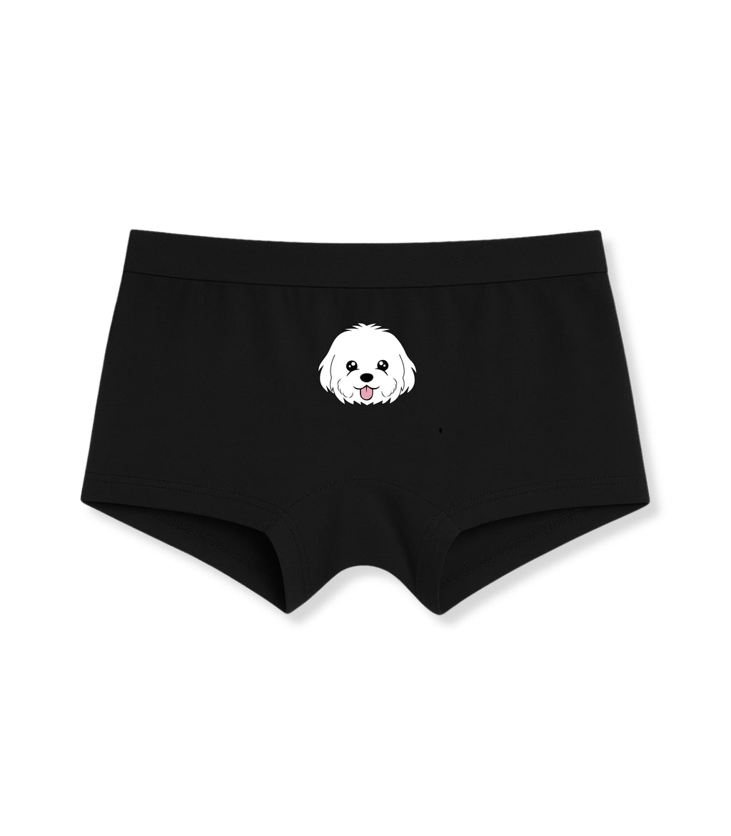 Black Cute Avocado Heart Hug Girls Trunk Panty