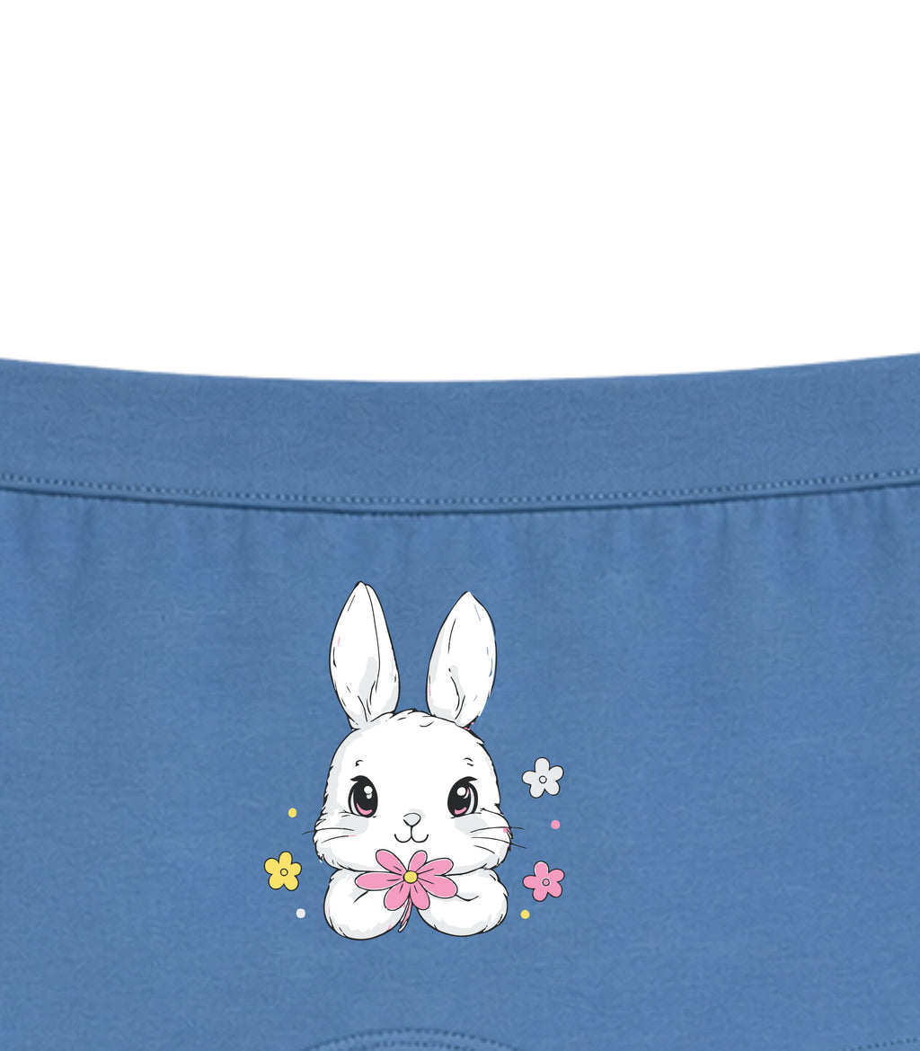 Blue Bunny Holding Flower Girls Trunk Panty