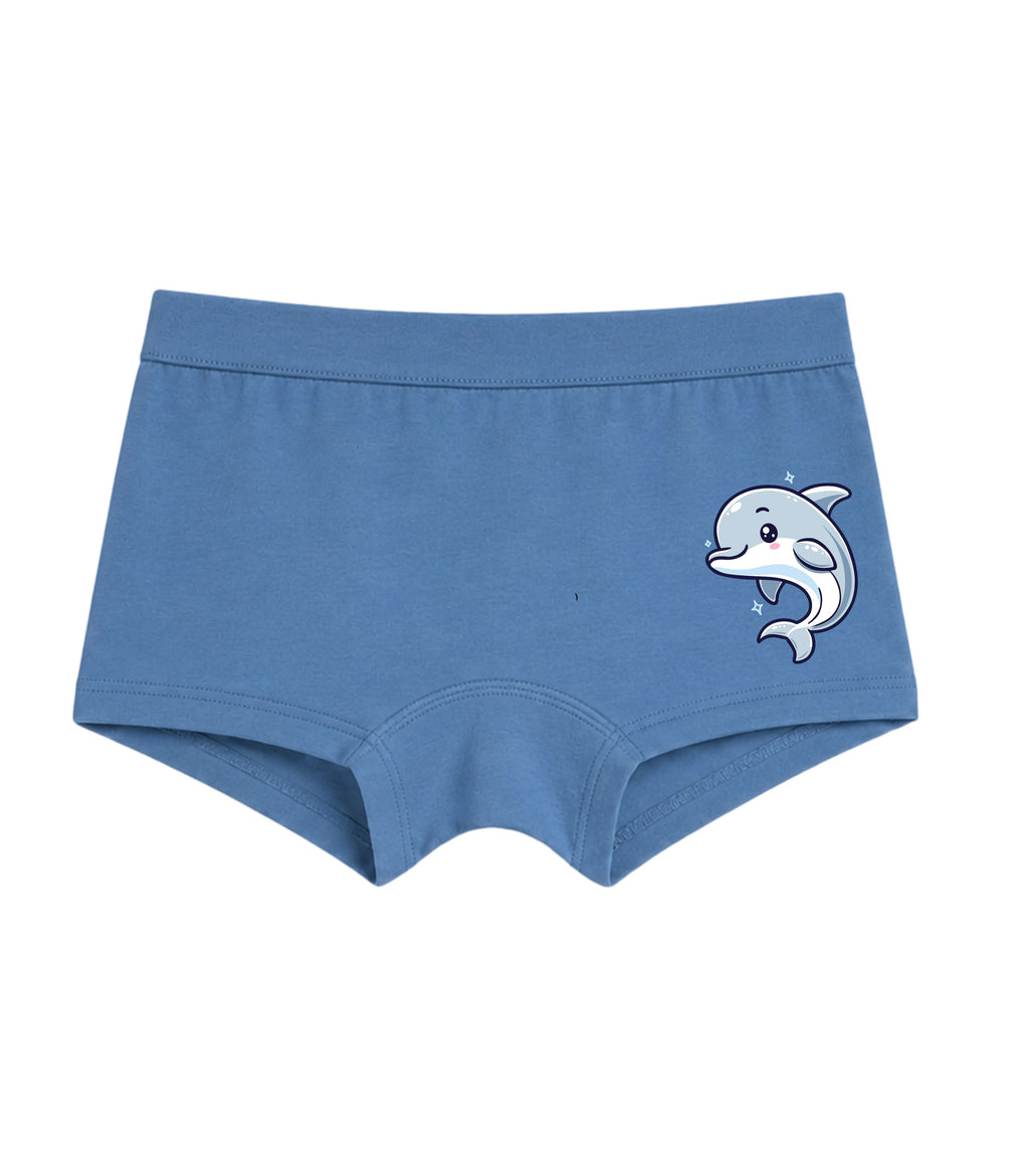 Blue Dolphin Swimming Girls Trunk Panty