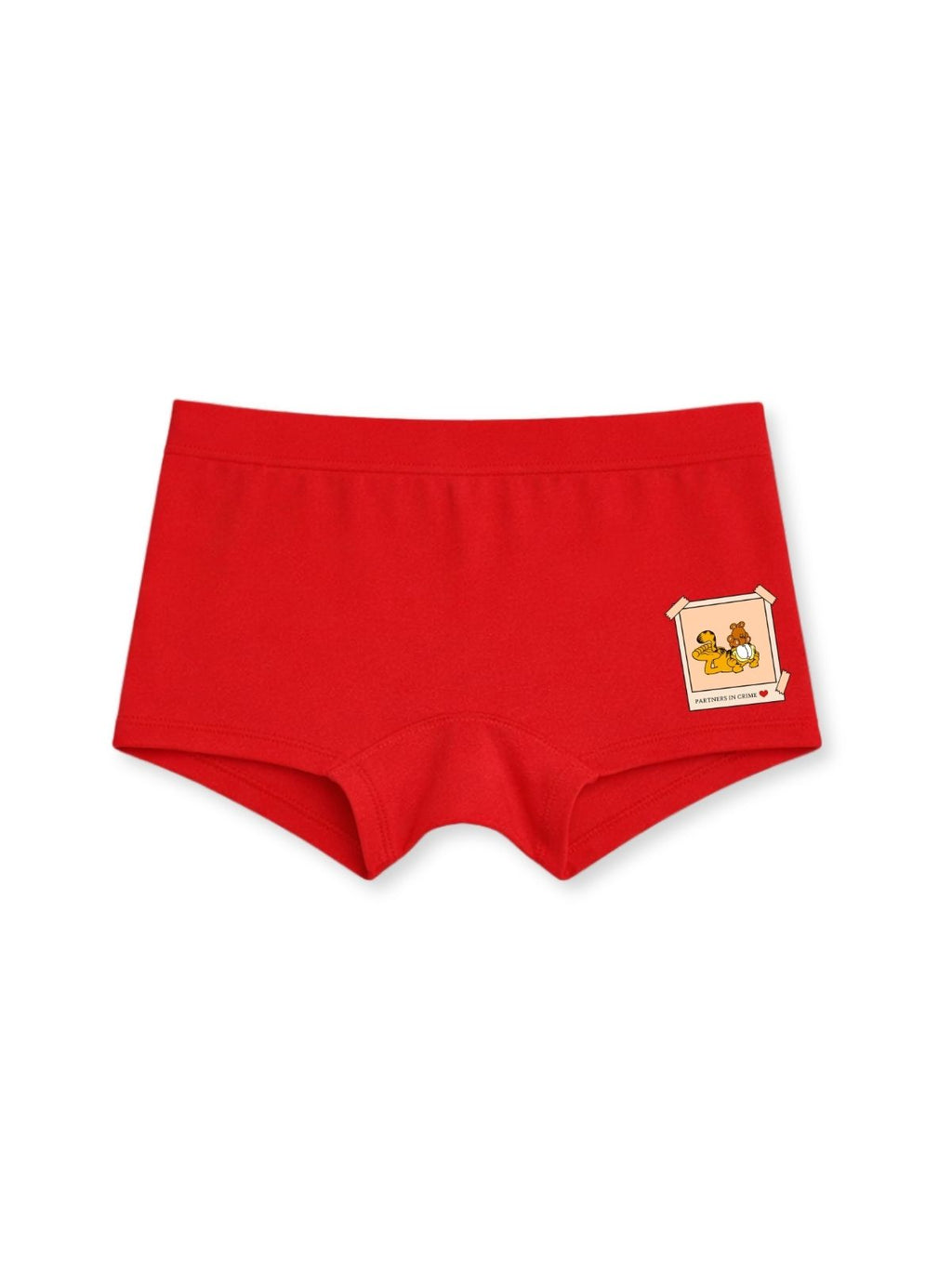 Red Garfield Partners in Crime Cute Friends Girls Trunk Panty