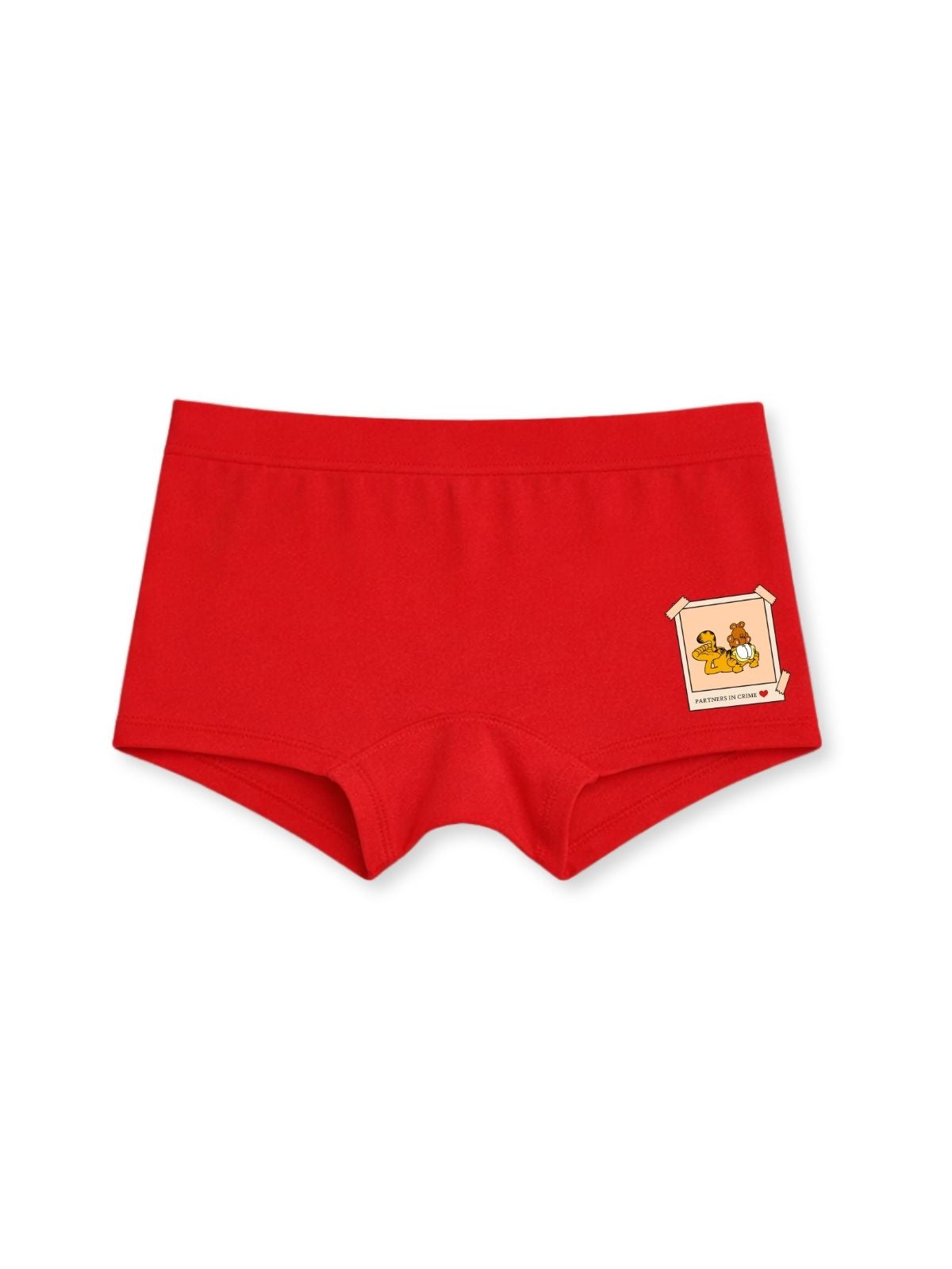 Red Garfield Partners in Crime Cute Friends Girls Trunk Panty