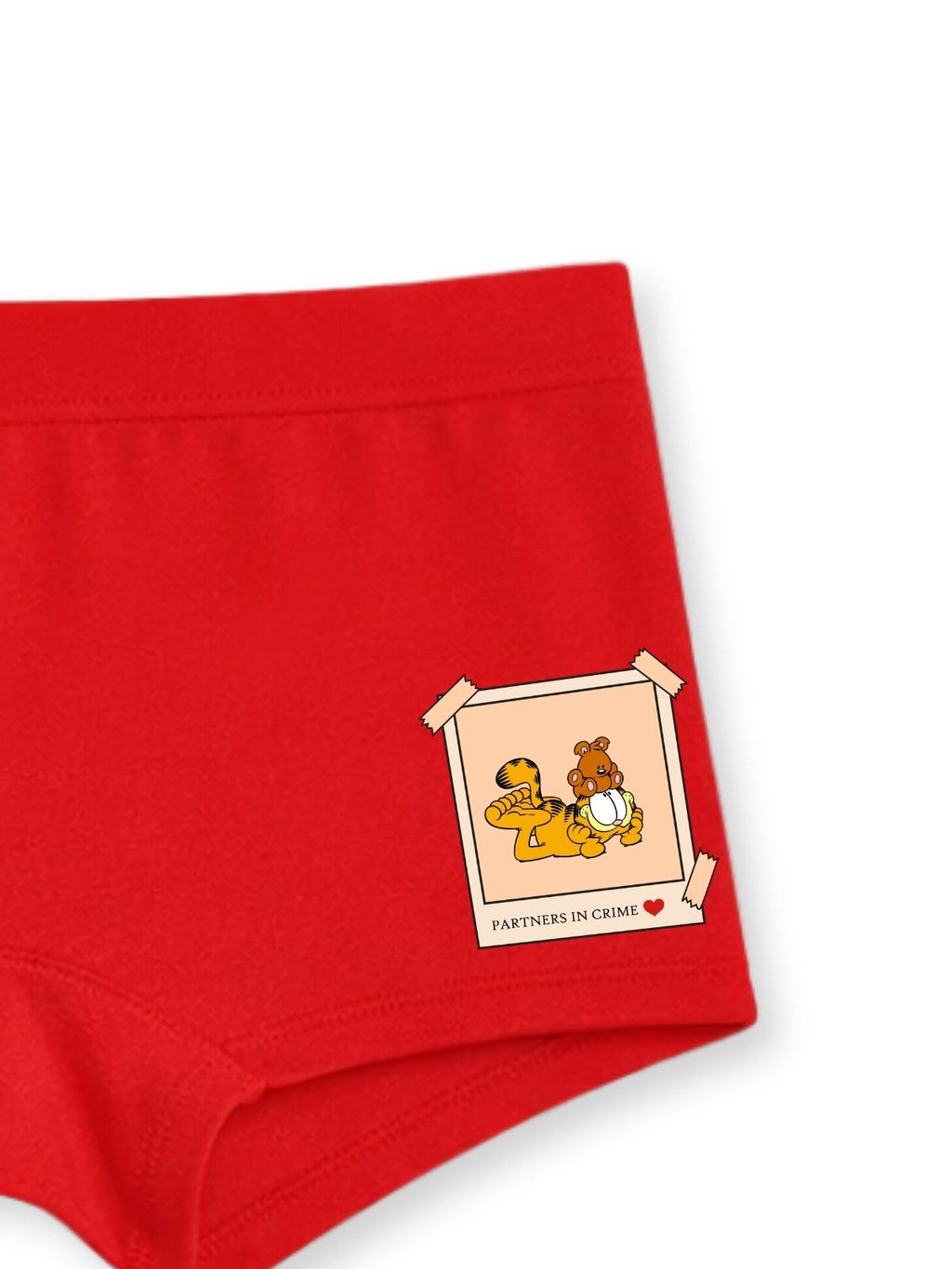 Red Garfield Partners in Crime Cute Friends Girls Trunk Panty